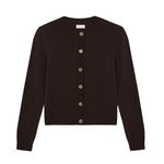 dark brown fitted cashmere cardigan | Greta | Linnea Lund
