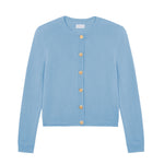 Baby blue women cashmere cardigan - packshot | Greta | Linnea Lund