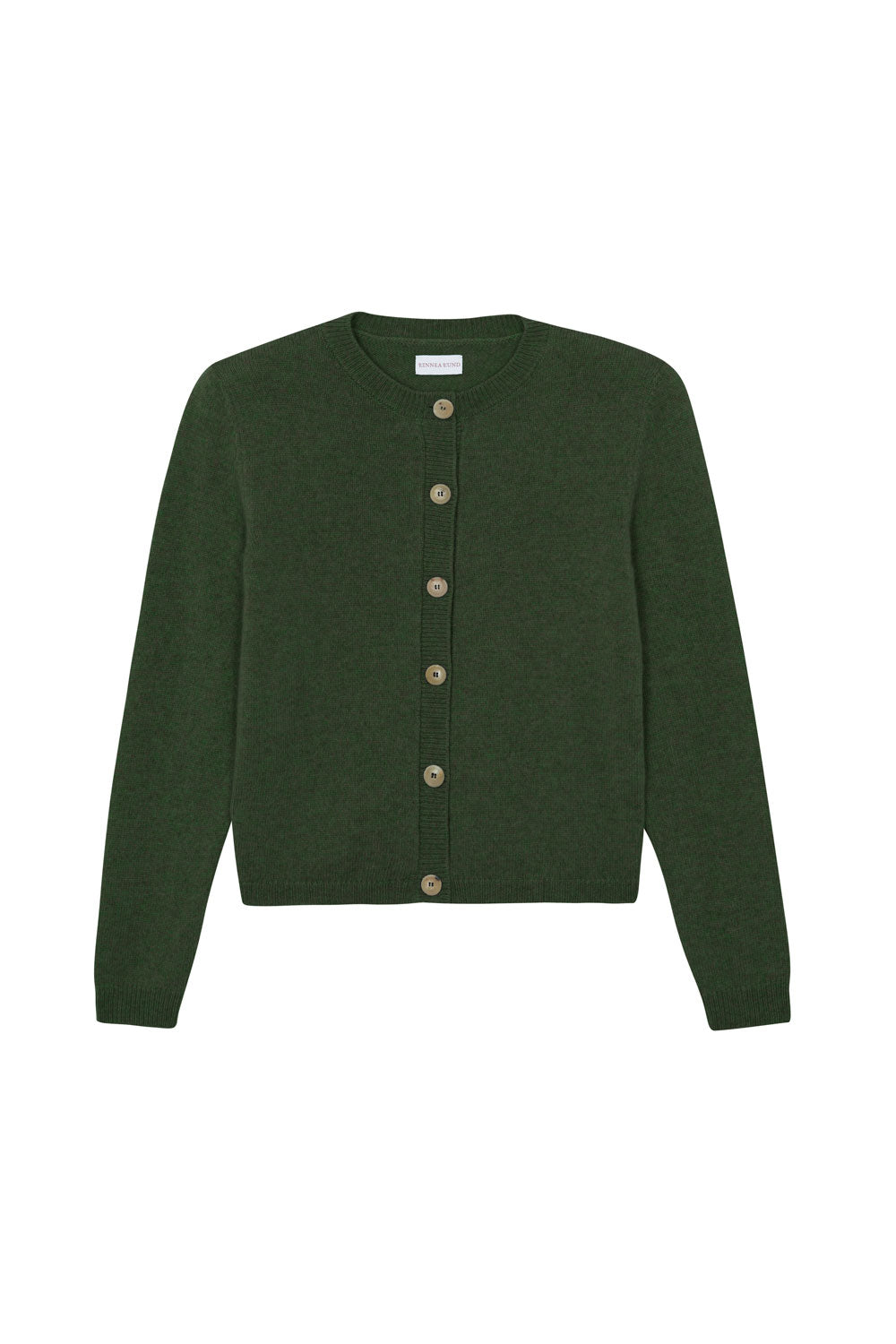 dark green fitted cashmere cardigan | Greta | Linnea Lund