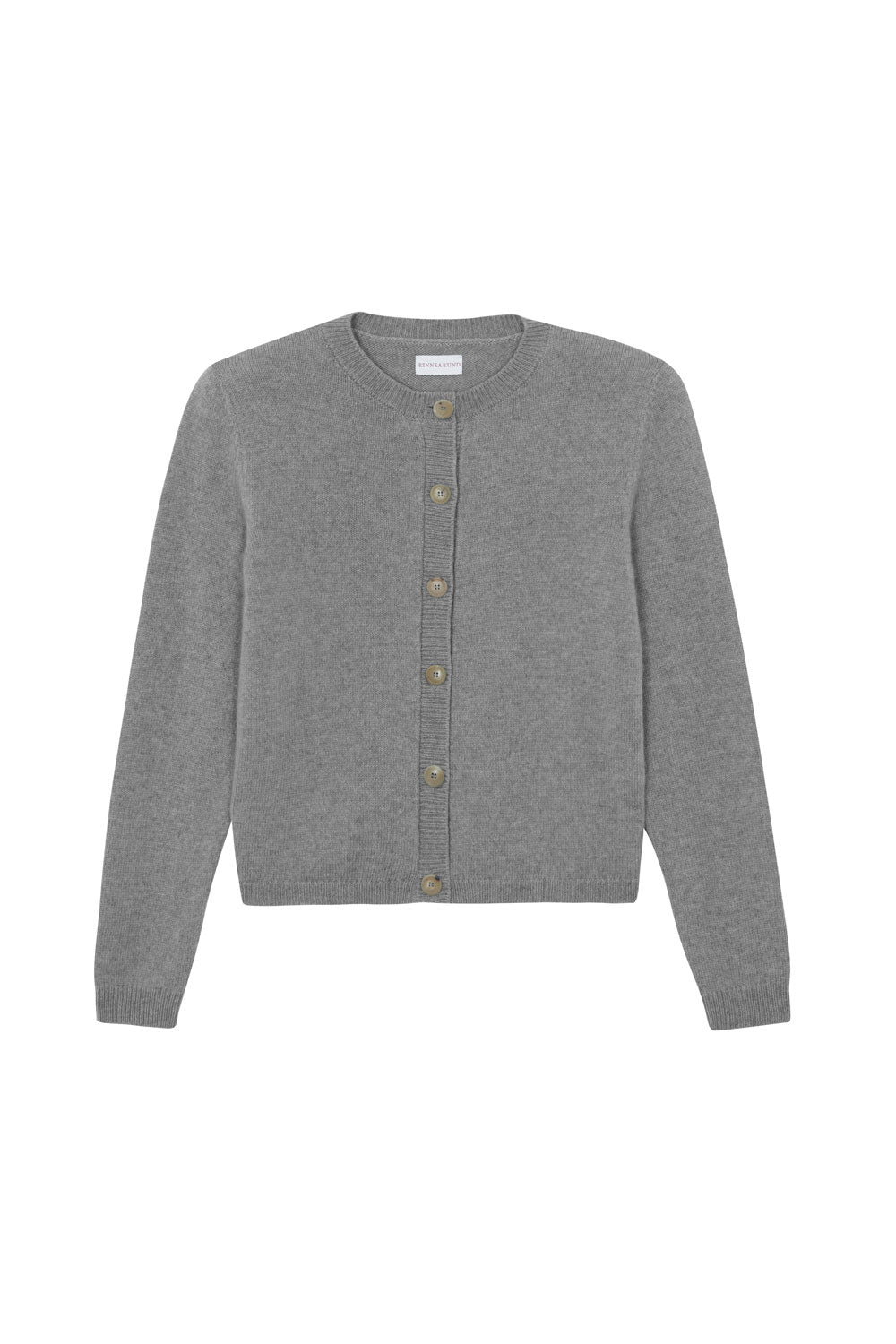 grey fitted cashmere cardigan | Greta | Linnea Lund