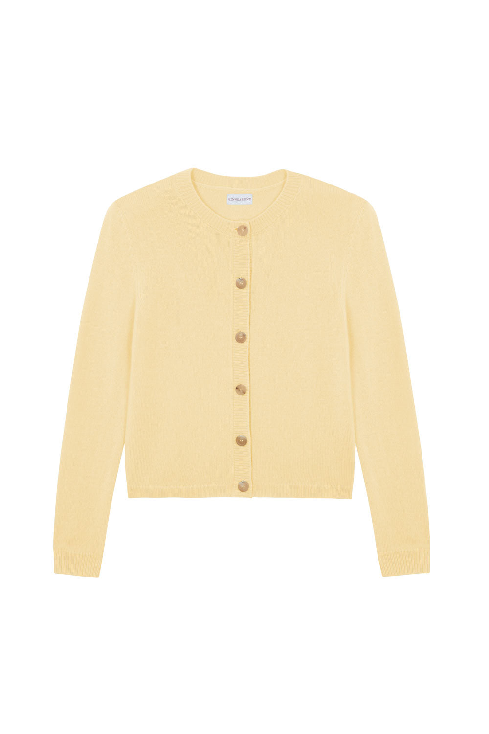 yellow fitted cashmere cardigan | Greta | Linnea Lund