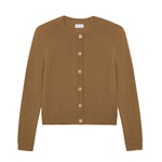 camel fitted cashmere cardigan | Greta | Linnea Lund