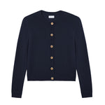 dark blue fitted cashmere cardigan | Greta | Linnea Lund