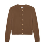 brown fitted cashmere cardigan | Greta | Linnea Lund