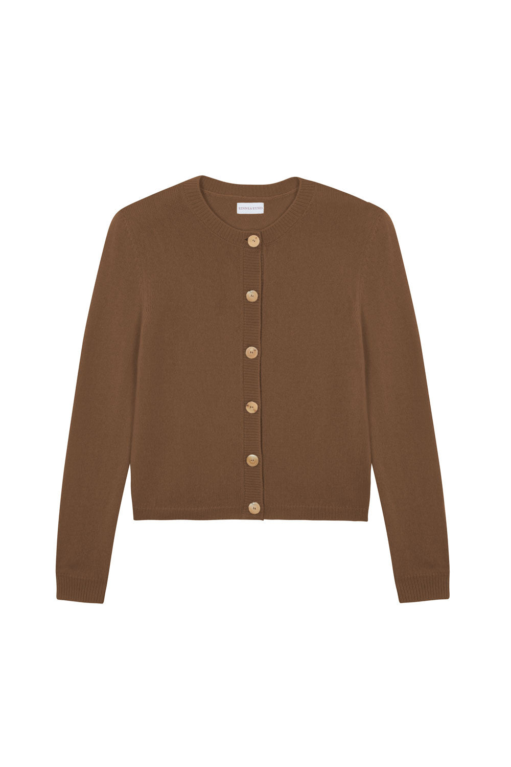 brown fitted cashmere cardigan | Greta | Linnea Lund