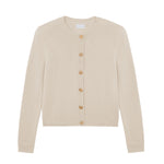 beige fitted cashmere cardigan | Greta | Linnea Lund