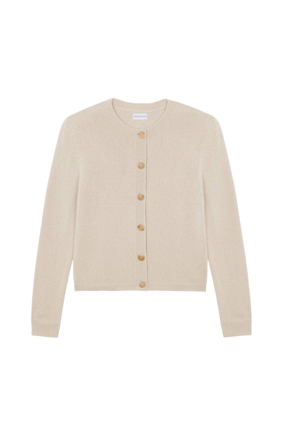 beige fitted cashmere cardigan | Greta | Linnea Lund