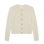 white fitted cashmere cardigan | Greta | Linnea Lund