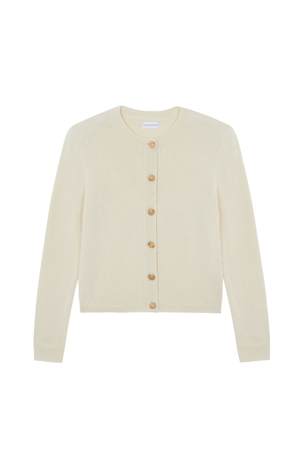white fitted cashmere cardigan | Greta | Linnea Lund