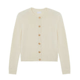 white fitted cashmere cardigan | Greta | Linnea Lund