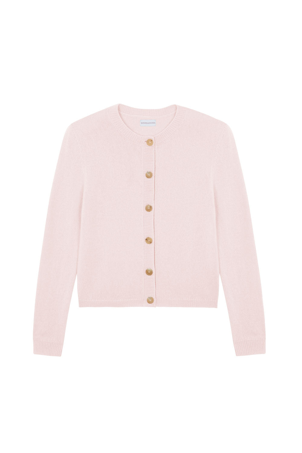 light pink fitted cashmere cardigan | Greta | Linnea Lund