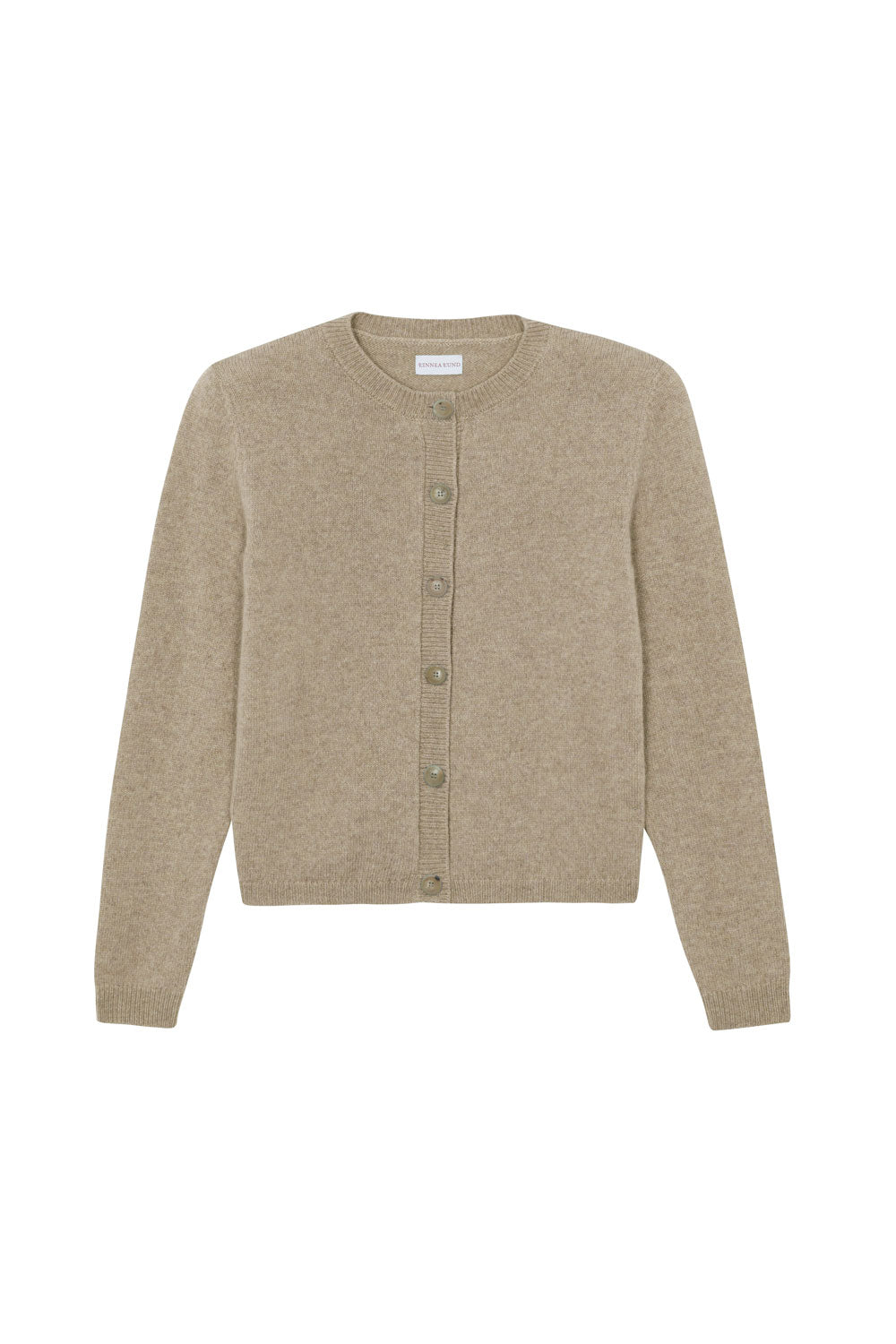 beige fitted cashmere cardigan | Greta | Linnea Lund