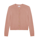 rose gold fitted cashmere cardigan | Greta | Linnea Lund