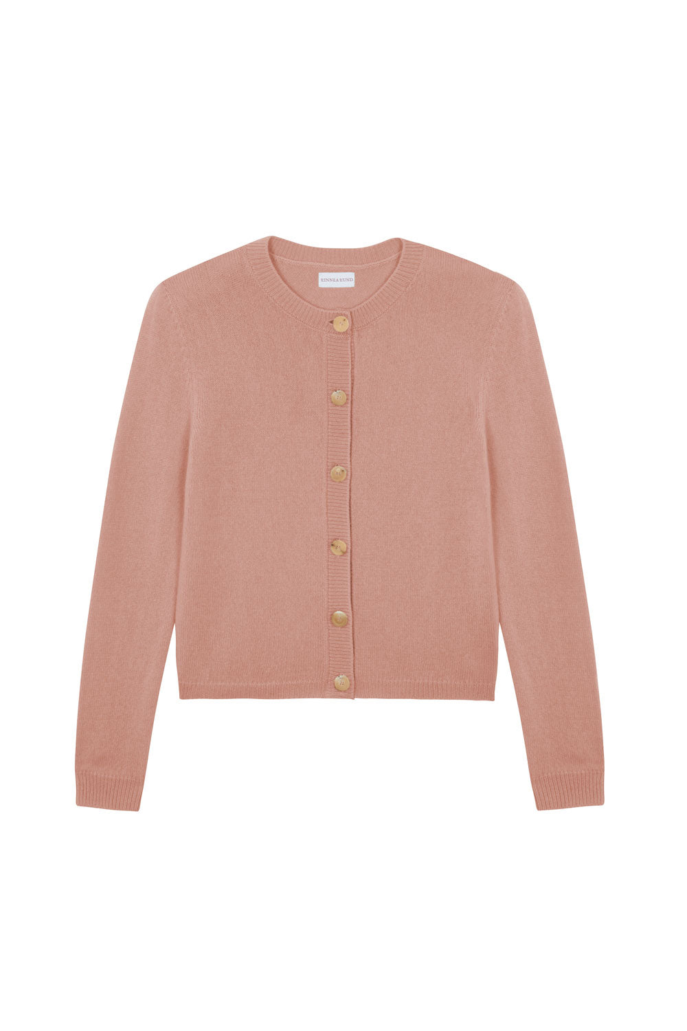 rose gold fitted cashmere cardigan | Greta | Linnea Lund