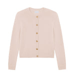 powder pink fitted cashmere cardigan | Greta | Linnea Lund