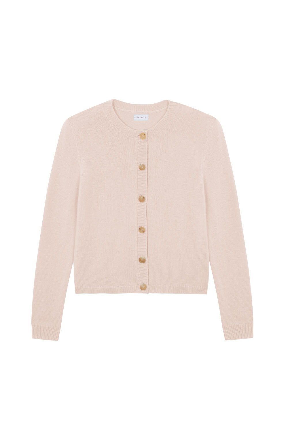 powder pink fitted cashmere cardigan | Greta | Linnea Lund