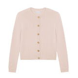 powder pink fitted cashmere cardigan | Greta | Linnea Lund