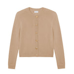 Cashmere cardigan camel - packshot | Greta | Linnea Lund