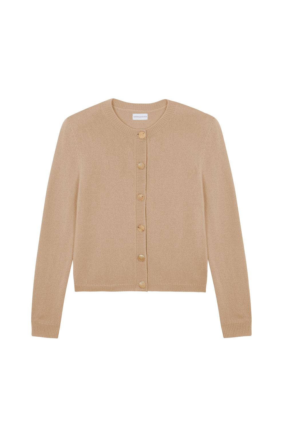 Cashmere cardigan camel - packshot | Greta | Linnea Lund