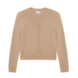 Cashmere cardigan camel - packshot | Greta | Linnea Lund