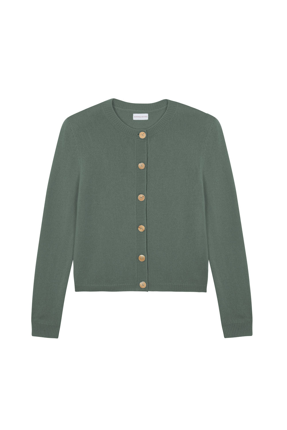 verdigris fitted cashmere cardigan | Greta | Linnea Lund