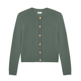 verdigris fitted cashmere cardigan | Greta | Linnea Lund