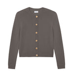 brown fitted cashmere cardigan | Greta | Linnea Lund