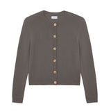 brown fitted cashmere cardigan | Greta | Linnea Lund