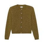 ocher green fitted cashmere cardigan | Greta | Linnea Lund