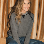 Reversible grey cashmere sweater | Elle Macpherson x Linnea Lund