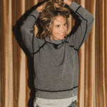 Reversible grey cashmere sweater - look | Elle Macpherson x Linnea Lund