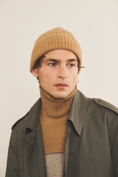 brown cashmere beanie men - front | Harry | Linnea Lund