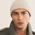 beige beanie cashmere men - front view | Harry | Linnea Lund