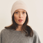 light salmon pink beanie cashmere women - front view | Harry | Linnea Lund