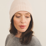 light salmon pink beanie cashmere women - front view | Harry | Linnea Lund