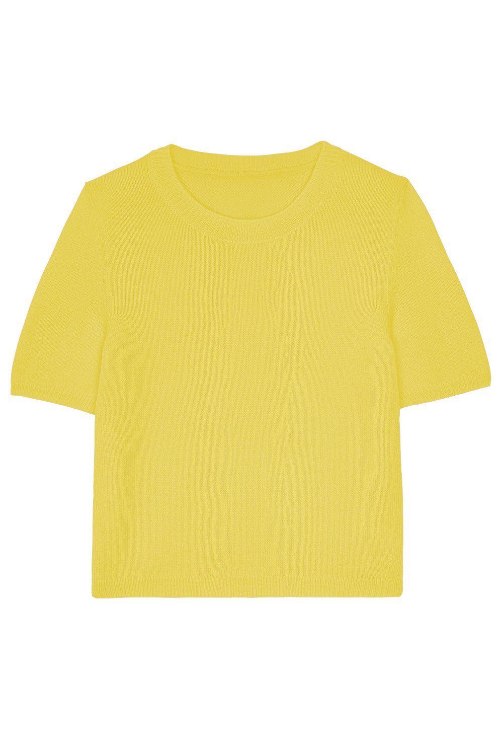 flash yellow cashmere tee shirt women | Ingrid | Linnea Lund
