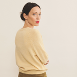 light yellow cashmere sweater women - back view | Jack | Linnea Lund