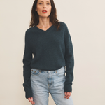 dark slate teal color cashmere sweater women - look | Jack | Linnea Lund
