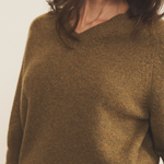 green ochre color cashmere sweater women - focus | Jack | Linnea Lund