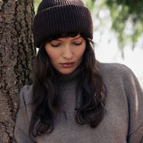 Dark brown cashmere beanie | Jackie | Linnea Lund