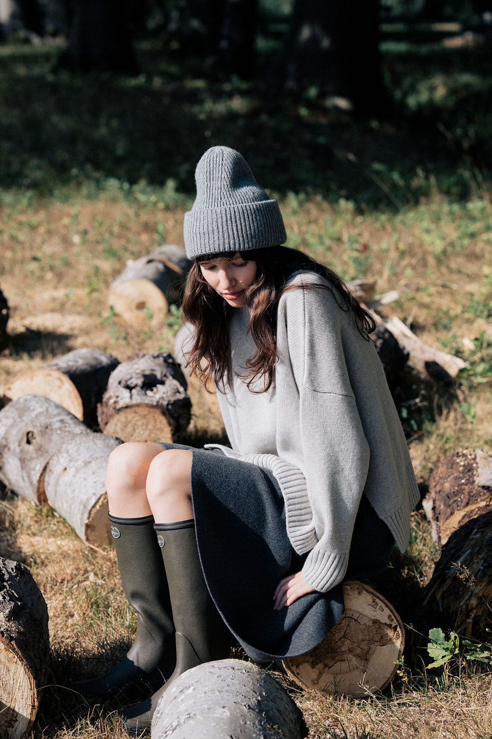Grey cashmere beanie | Jackie | Linnea Lund