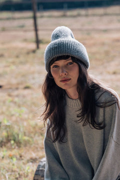 Grey cashmere beanie | Jackie | Linnea Lund