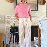 Pink cashmere t-shirt for women | Jeanette | Linnea Lund