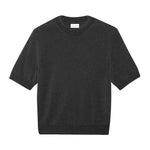 Dark grey cashmere t-shirt for women | Jeanette | Linnea Lund