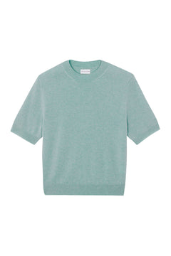 Aqua blue cashmere t-shirt for women | Jeanette | Linnea Lund