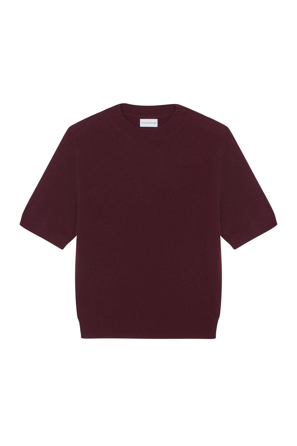 Bordeaux cashmere t-shirt for women | Jeanette | Linnea Lund