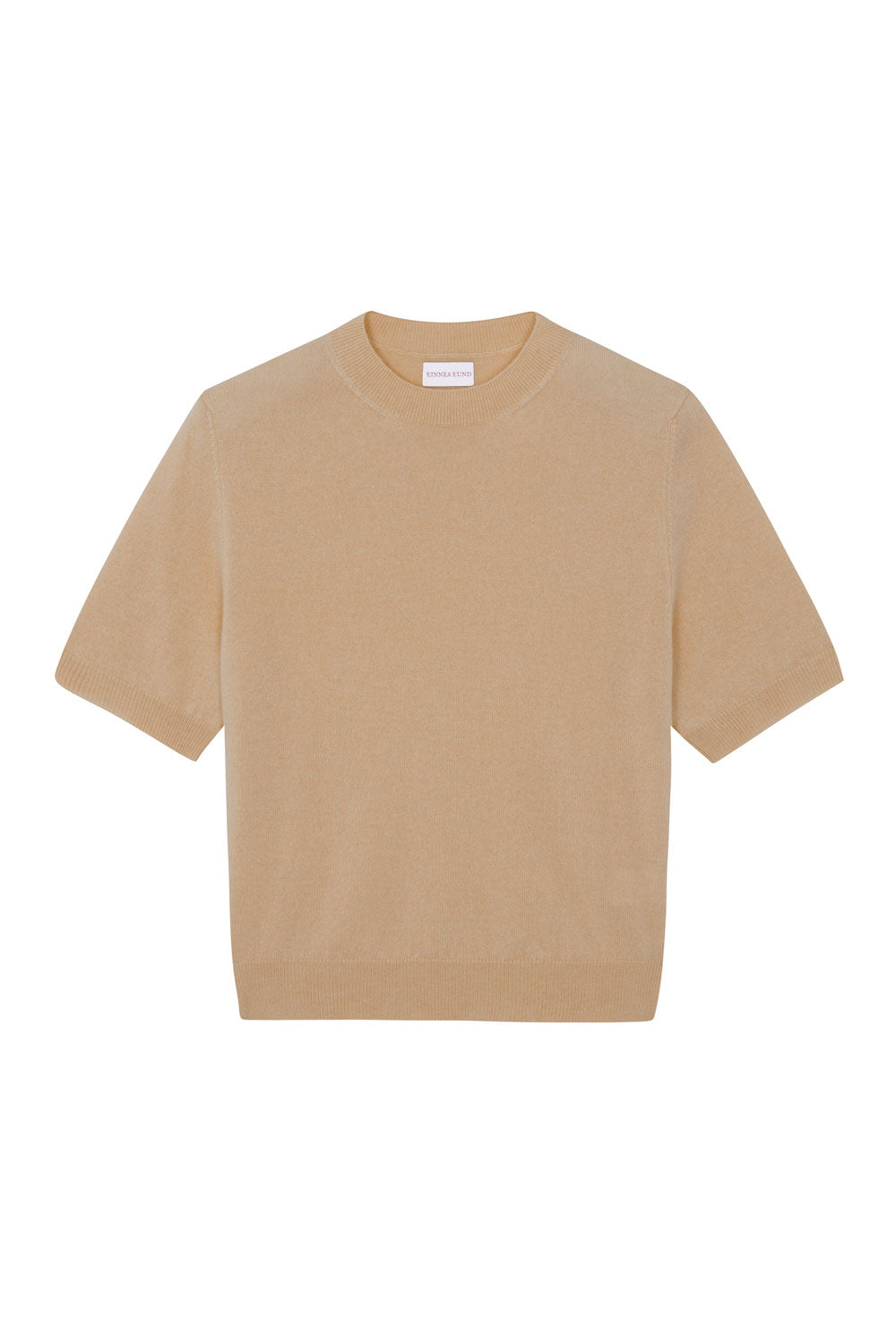 Camel cashmere t-shirt for women | Jeanette | Linnea Lund