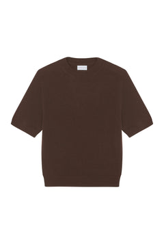 Brown cashmere t-shirt for women | Jeanette | Linnea Lund