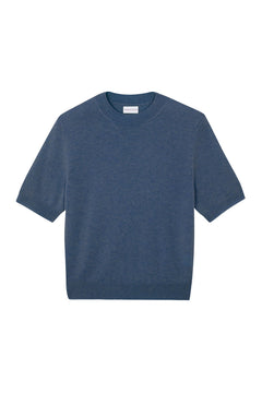 Blue cashmere t-shirt for women | Jeanette | Linnea Lund