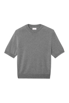 Grey cashmere t-shirt for women | Jeanette | Linnea Lund